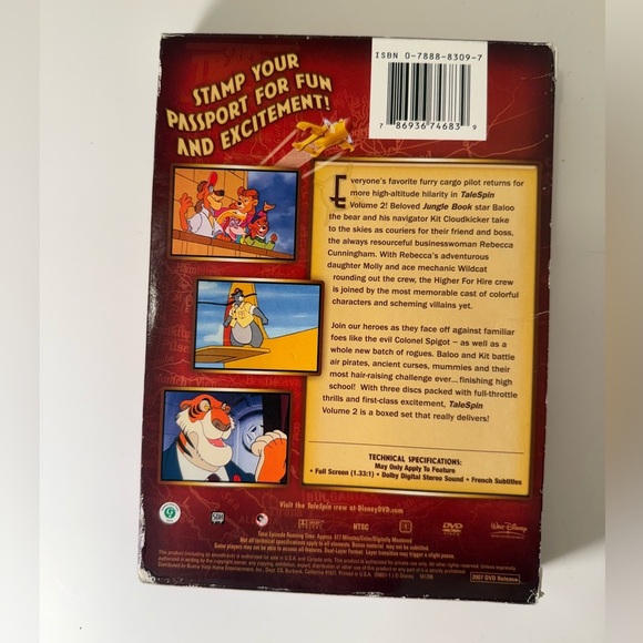 Disney Channel Afternoon Cartoon Series Pilot Baloo Talespin Volume 2 DVD - Picture 2 of 3